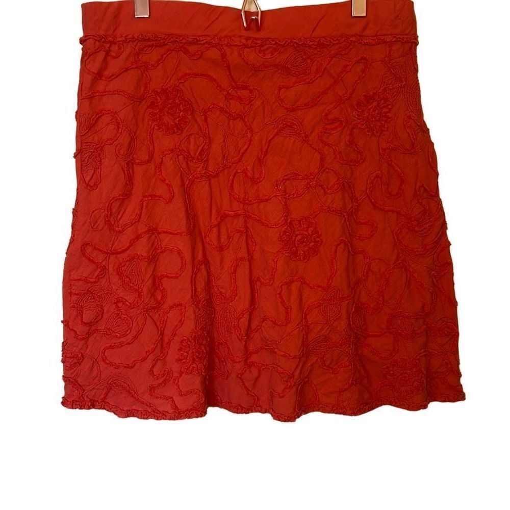 ‎Max Studio 100% Cotton Embroidered Mini Skirt - Picture 8 of 8